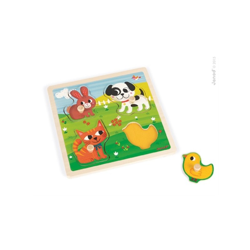 PUZZLE A ENCASTRER TACTILE MES PREMIERS ANIMAUX