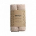 NATRUBA 100% ORGANIC 2 PETITS LANGES EN MOUSSELINE DE COTON BIO "ROSE POUDRE" (65 X 65 CM)