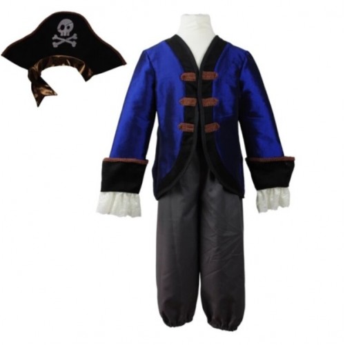 DEGUISEMENT PIRATE CORSAIRE - VESTE, PANTALON ET CHAPEAU, 4 – 7 ANS