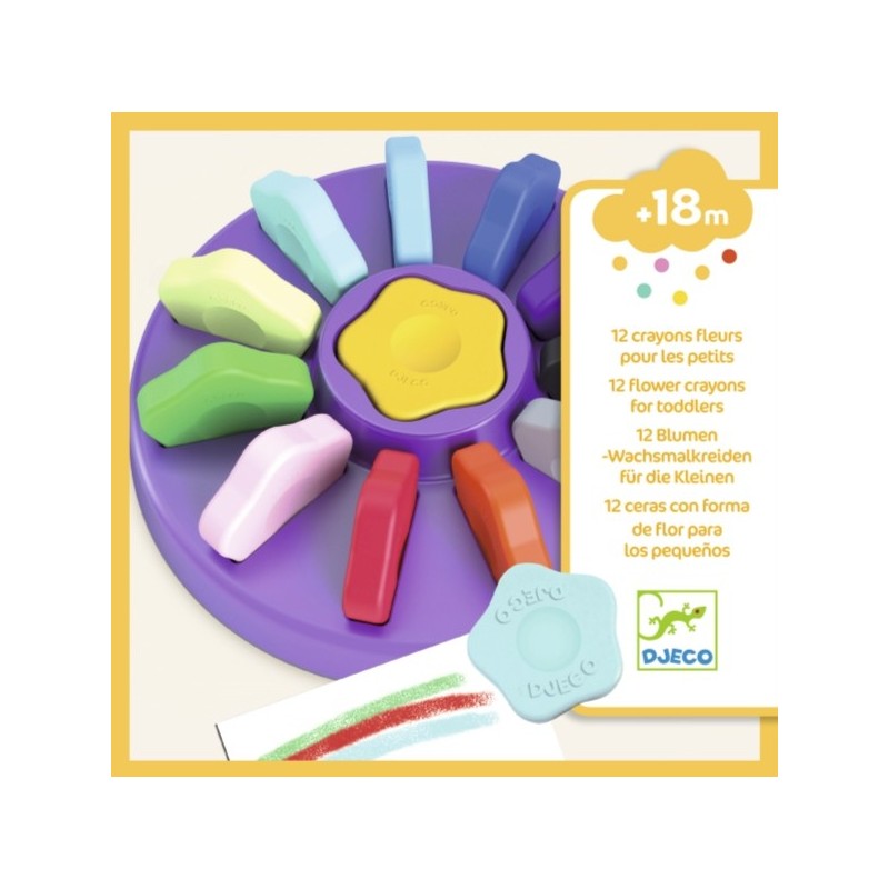 CRAYONS FLEURS POUR LES PETITS * 12