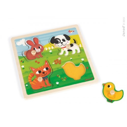 PUZZLE A ENCASTRER TACTILE MES PREMIERS ANIMAUX