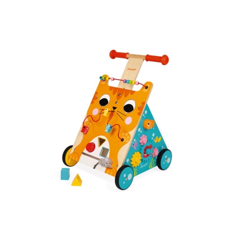 CHARIOT MARCHE MULTI ACTIVITES CHAT (BOIS)