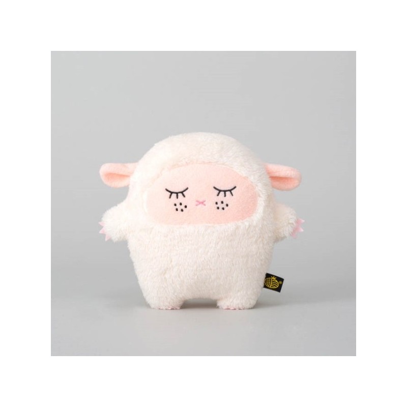 PELUCHE GRAND MOUTON BLANC RICEMERE VISAGE ROSE