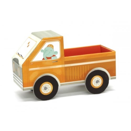 CAMIONNETTE A REMORQUE 3D A PLIER 15 X 6 X 9 CM