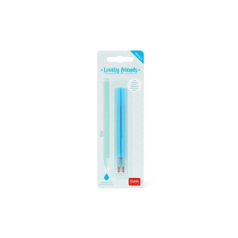 STYLO LOVELY FRIENDS - 2 RECHARGES BLEU TURQUOISE 0.5