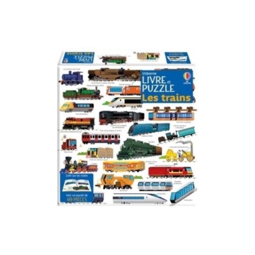 LES TRAINS - COFFRET LIVRE ET PUZZLE