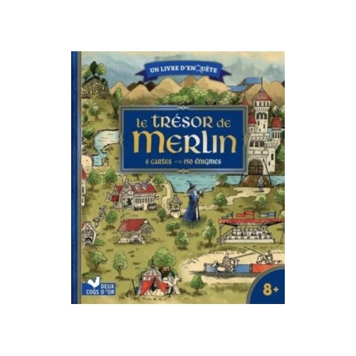 LE TRESOR DE MERLIN - LIVRE AVEC CARTES ET LOUPE