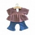 POUPEE MINIKANE VETEMENT ENSEMBLE « DAISY » ROSE ORCHIDEE