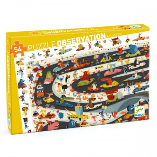 PUZZLE 54 PIECES OBSERVATION RALLYE AUTOMOBILE