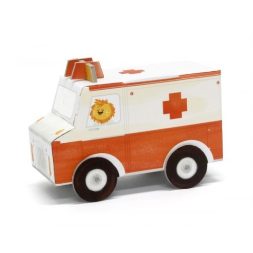 VOITURE AMBULANCE A PLIER 15 X 6 X 10 CM