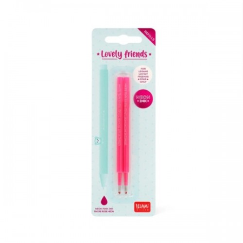 STYLO LOVELY FRIENDS - 2 RECHARGES NEON ROSE 0.5