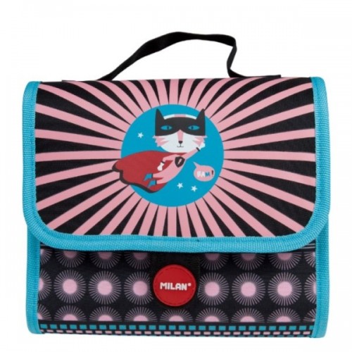 TROUSSE MULTIPENCILCASE SUPER HEROES ROSE AVEC 2 TROUSSES