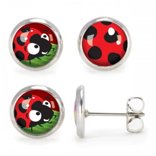 LES MINIS BOUCLES D OREILLES CLIPS - COCCINELLE POIS