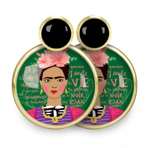 LES PARISIENNES BOUCLES D OREILLES NOMADE PUCES ACIER CHIRURGICAL OR – FRIDA