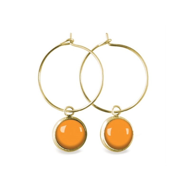 LES PARISIENNES BOUCLES D OREILLES CREOLES ACIER CHIRURGICAL OR – MANGUE