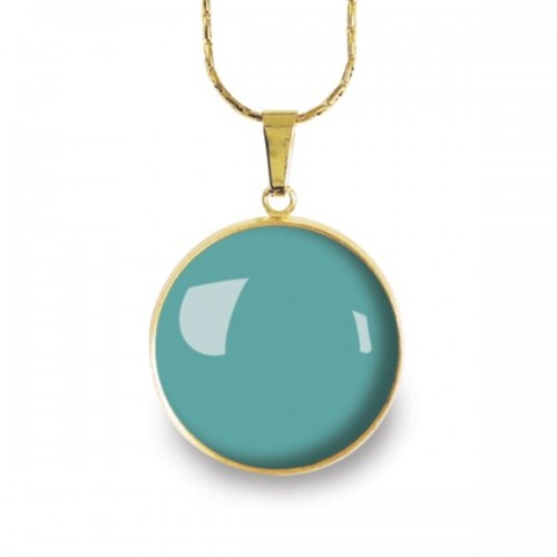 LES PARISIENNES COLLIER ACIER CHIRURGICAL OR – MENTHE