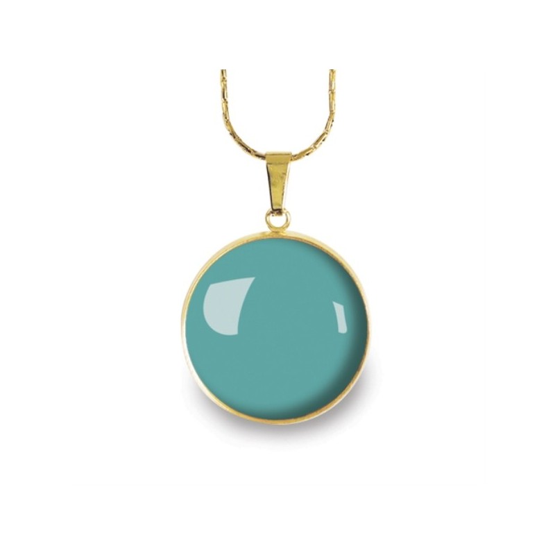 LES PARISIENNES COLLIER ACIER CHIRURGICAL OR – MENTHE