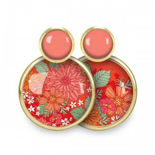 LES PARISIENNES BOUCLES D OREILLES MINI NOMADE PUCE ACIER CHIRURGICAL OR – JARDIN D&#039;ETE