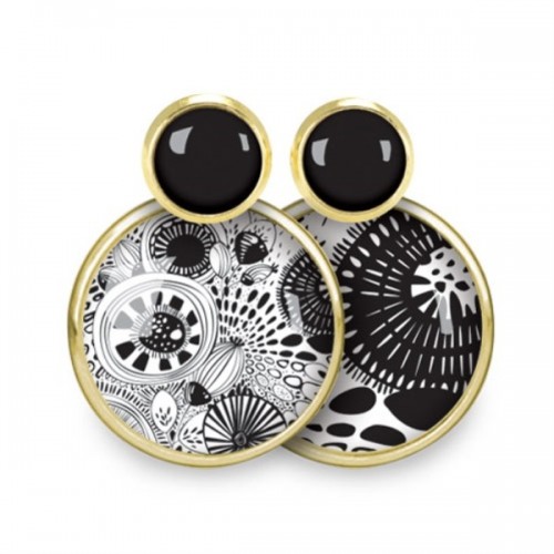 LES PARISIENNES BOUCLES D OREILLES MINI NOMADE PUCE ACIER CHIRURGICAL OR – BOTANICA