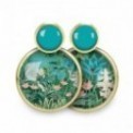 LES PARISIENNES BOUCLES D OREILLES MINI NOMADE PUCE ACIER CHIRURGICAL OR – DOUANIER ROUSSEAU