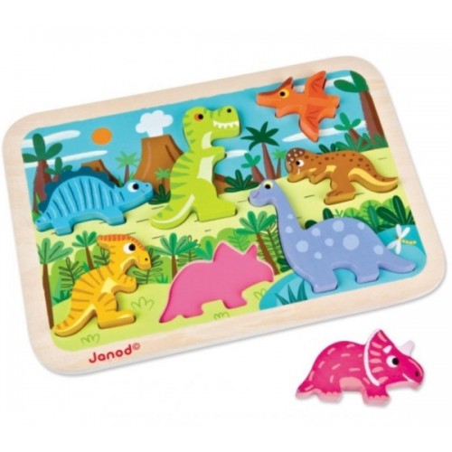 PUZZLE A ENCASTRER CHUNKY PUZZLE DINOSAURES