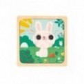 PUZZLE ENCASTREMENT LAPIN BLANC