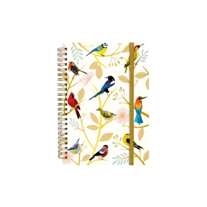 CARNET SPIRALES RIGIDE A5 LES OISEAUX