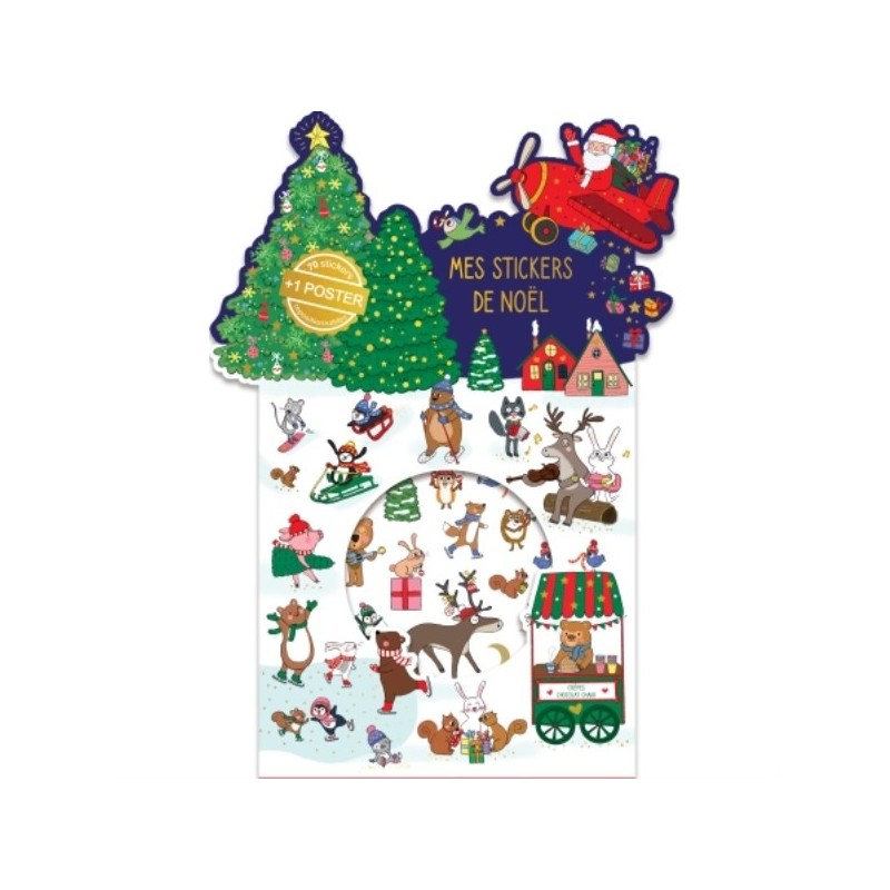 JEU STICKERS + POSTER PAYSAGE DE NOEL