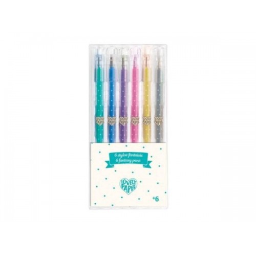 CRAYONS STYLOS GEL PAILLETES * 6