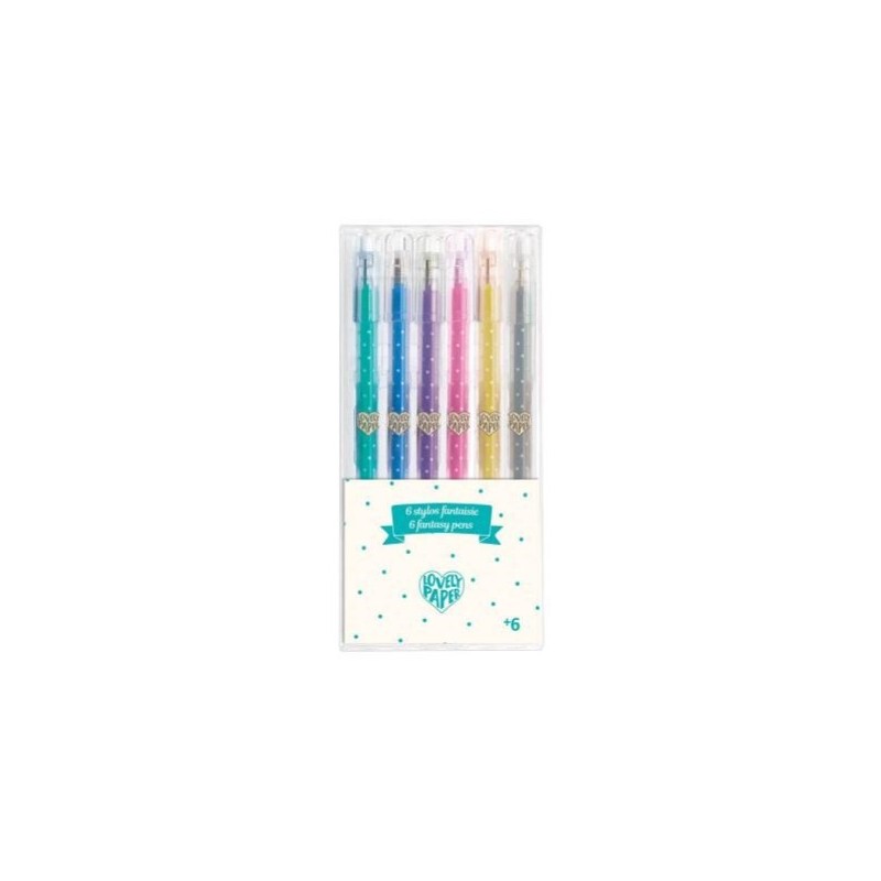 CRAYONS STYLOS GEL PAILLETES * 6