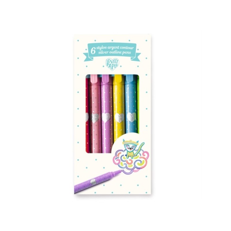 STYLOS ARGENT CONTOUR (6 CRAYONS)