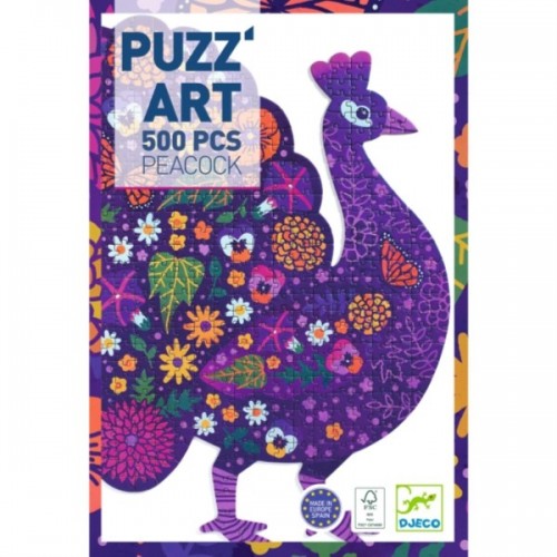 PUZZLE 500 PIECES ART PEACOCK