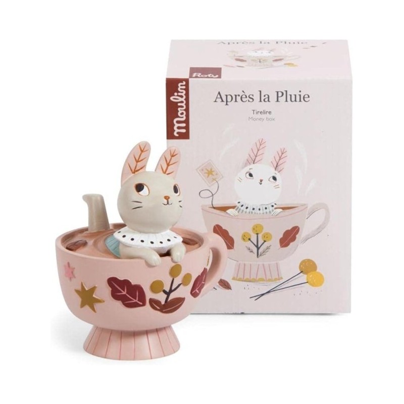 TIRELIRE LAPIN APRES LA PLUIE