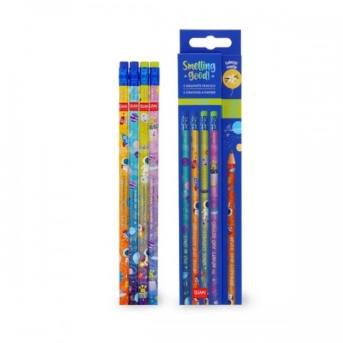 SET DE 4 CRAYONS A PAPIER HB PARFUMES - SMELLING GOOD! SPACE