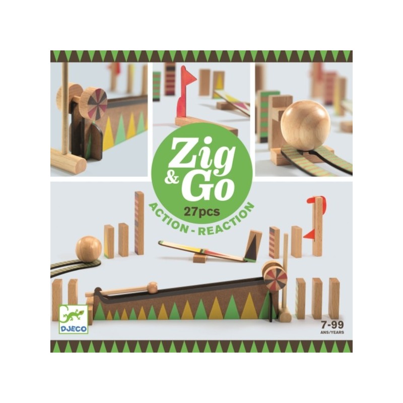 CIRCUIT DE BILLES ZIG & GO - BIG BALL 27 PIECES