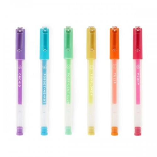 SET 6 MINI STYLOS A ENCRE GEL - PASTEL