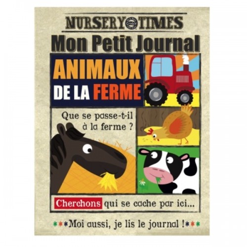 LIVRE TISSU - MON PETIT JOURNAL ANIMAUX DE LA FERME