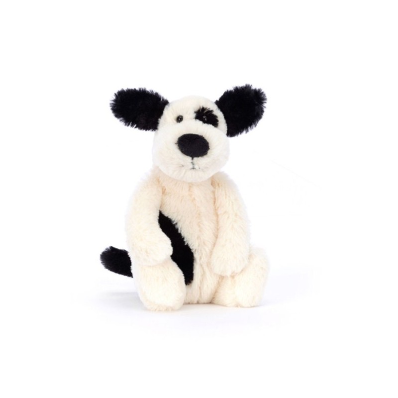 BASHFUL PUPPY NOIR ET BLANC CHIEN SMALL