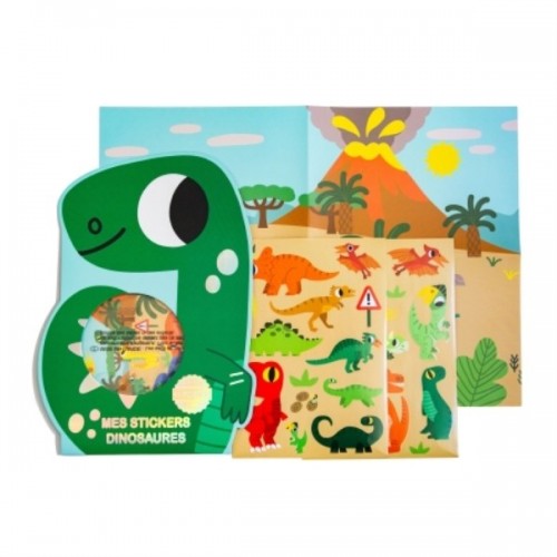 JEU STICKERS + POSTER DES DINOSAURES