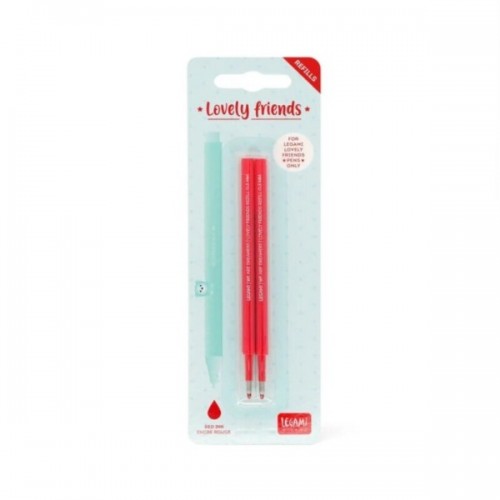 STYLO LOVELY FRIENDS - 2 RECHARGES ROUGE 0.5